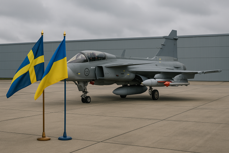 Sweden and Ukraine deepen defence ties as Zelenskyy visits Saab’s Gripen hub