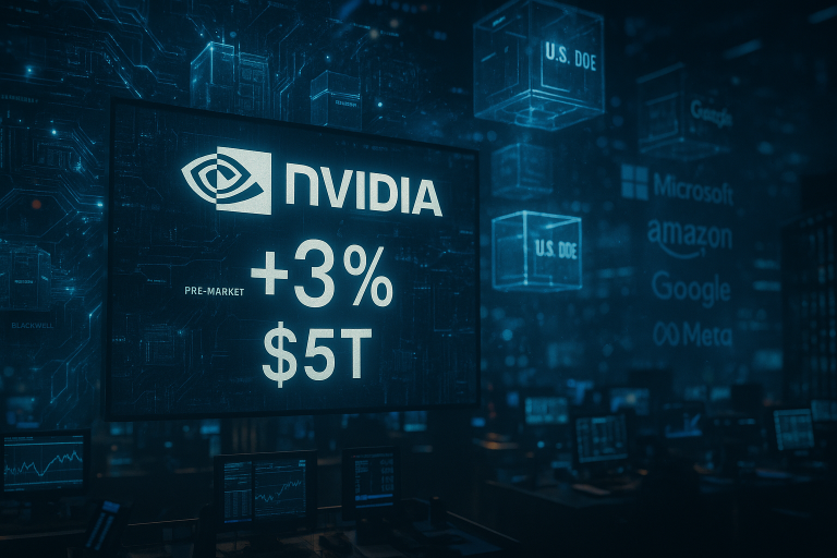 Nvidia stock soars toward $5 trillion valuation as AI tailwinds persist